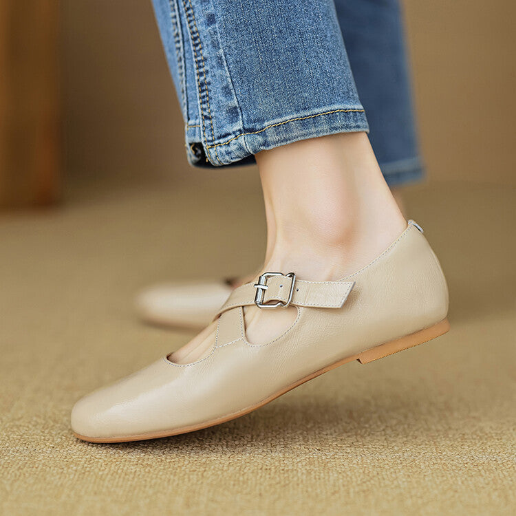 Valora Genuine Leather Ballet Shoes