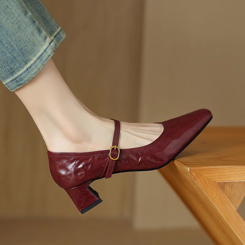 Remina Genuine Leather High Heels