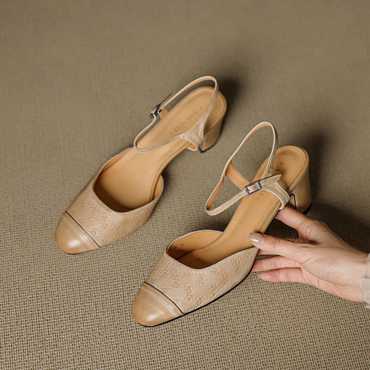 Valery Authentic Leather Heels