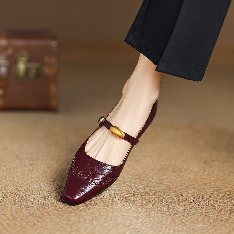 Thalia Flat Mary Jane Shoes