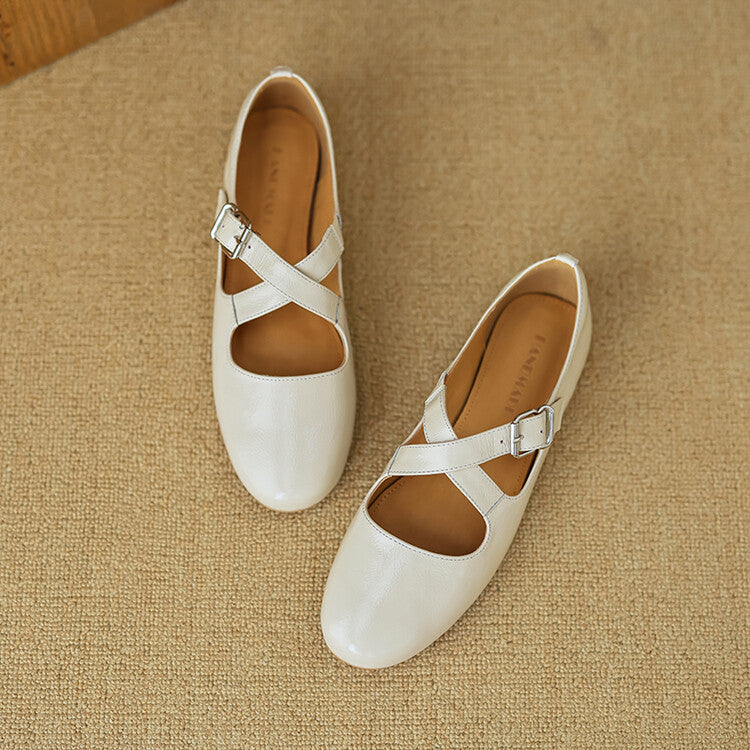 Valora Genuine Leather Ballet Shoes
