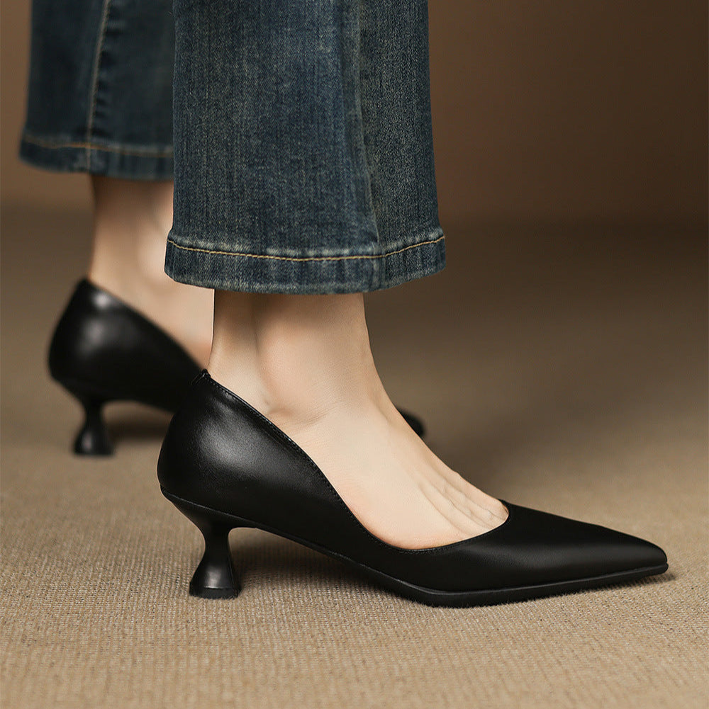 Manon - Genuine Leather High Heels