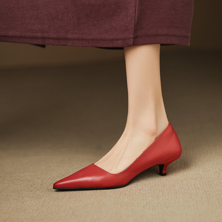 Vienna - Genuine Leather Heels Shoes