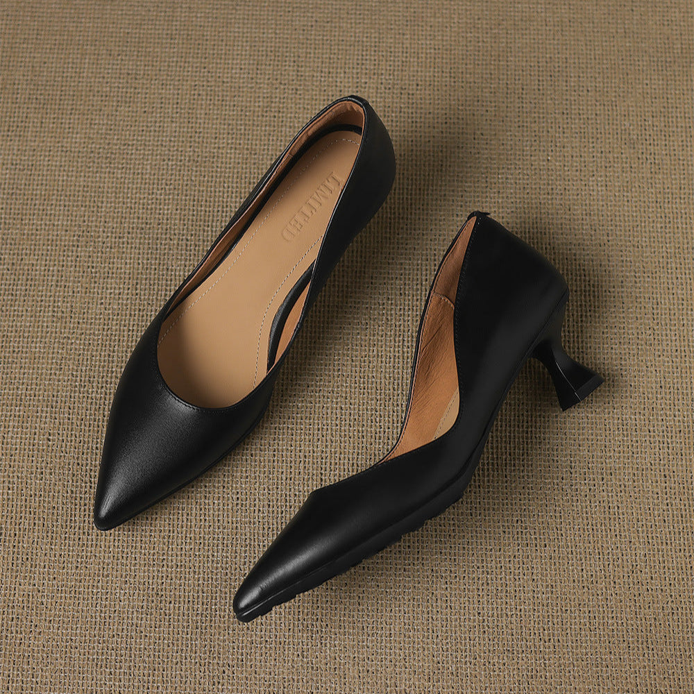 Manon - Genuine Leather High Heels