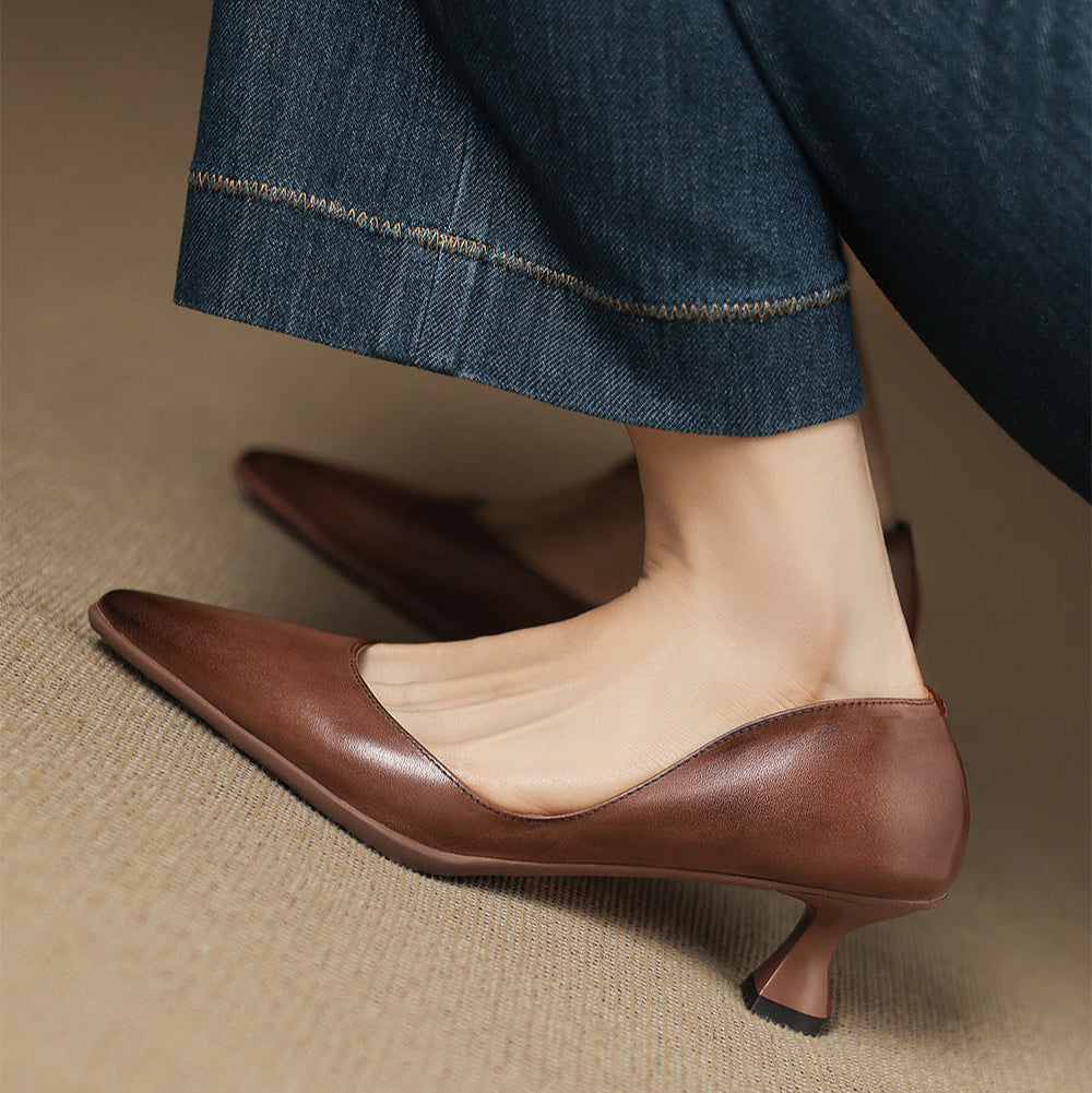 Manon - Genuine Leather High Heels