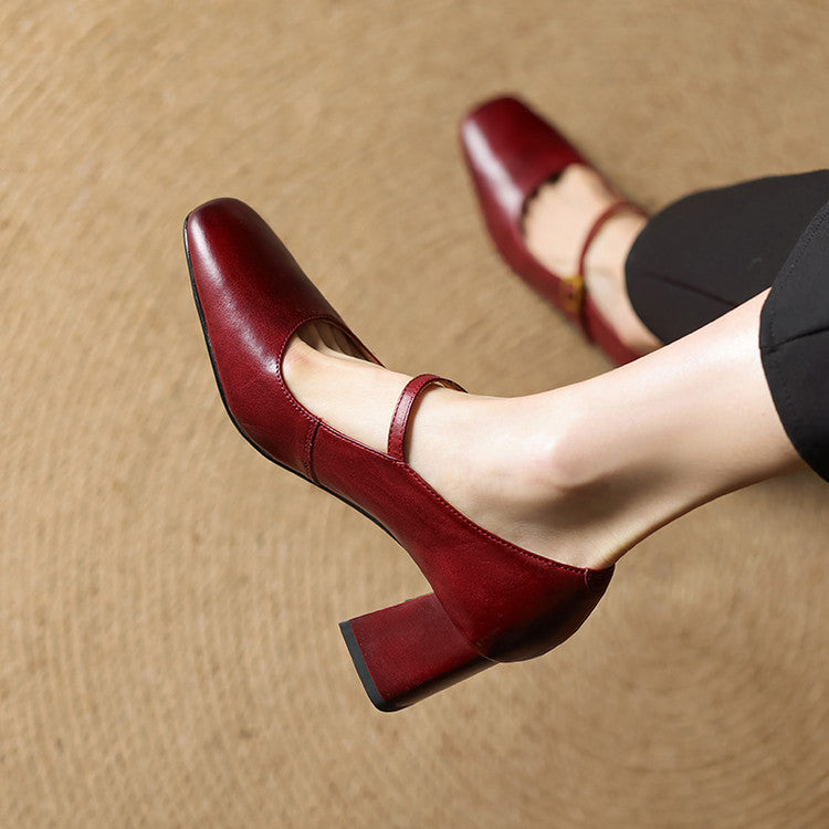 Lenara Authentic Leather High Heels