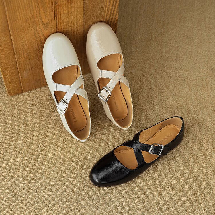 Valora Genuine Leather Ballet Shoes