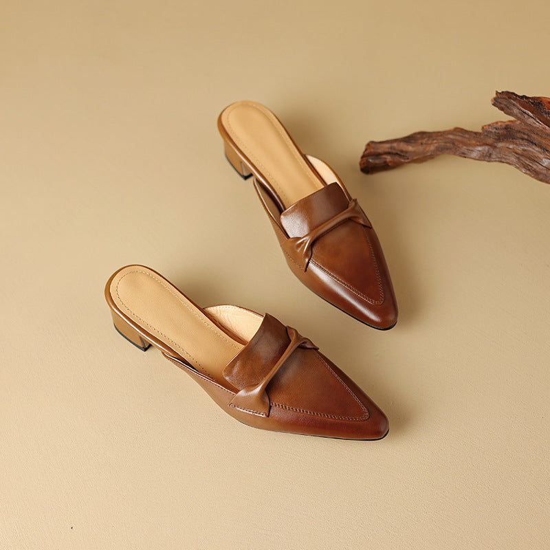 Genuine Leather Erlen Mules