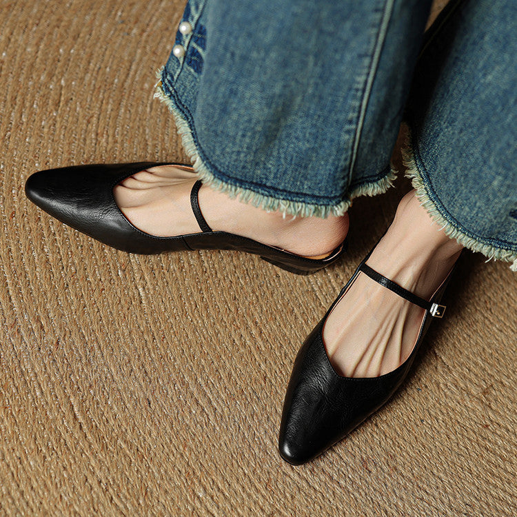 Soraya Genuine Leather Slip-On Mules