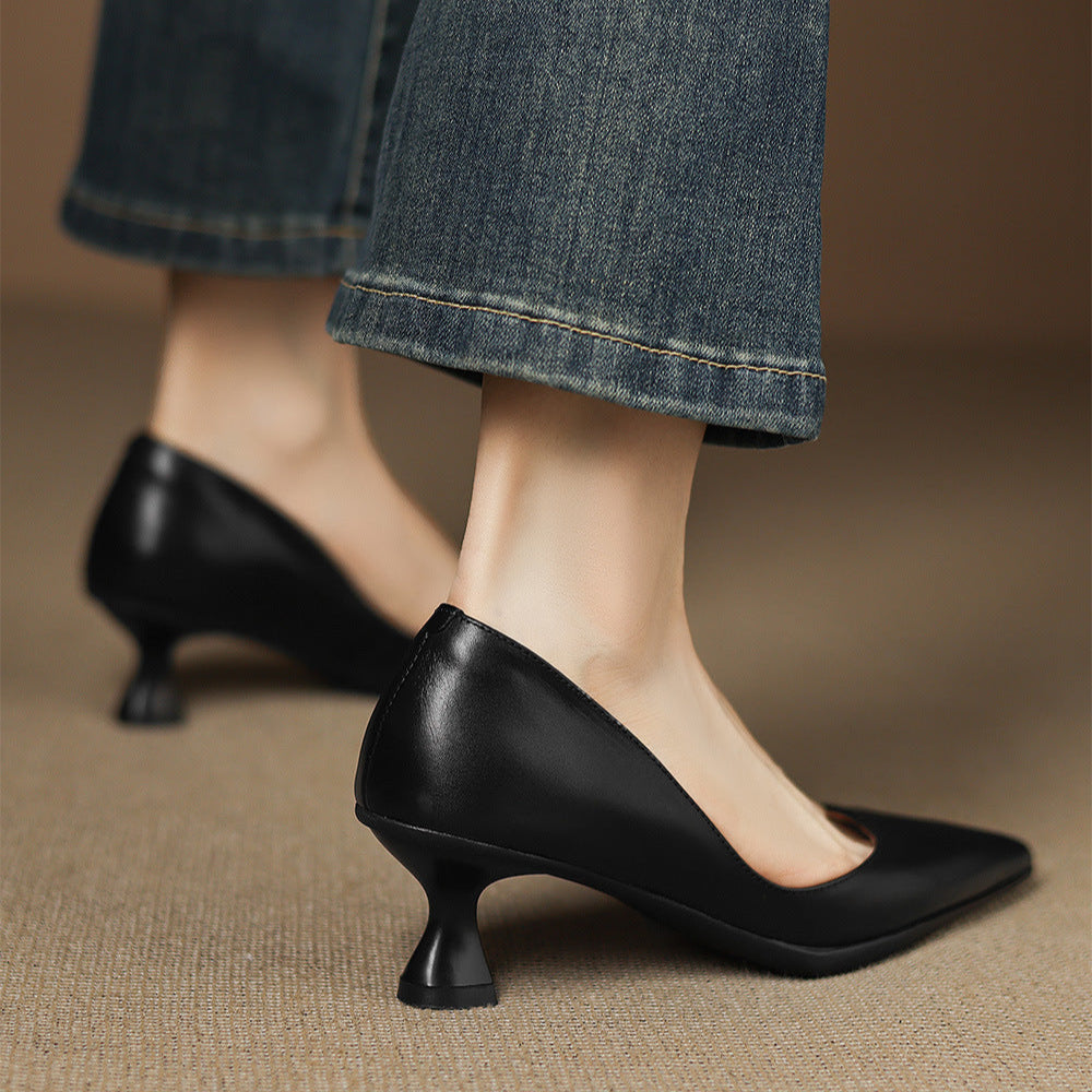 Manon - Genuine Leather High Heels