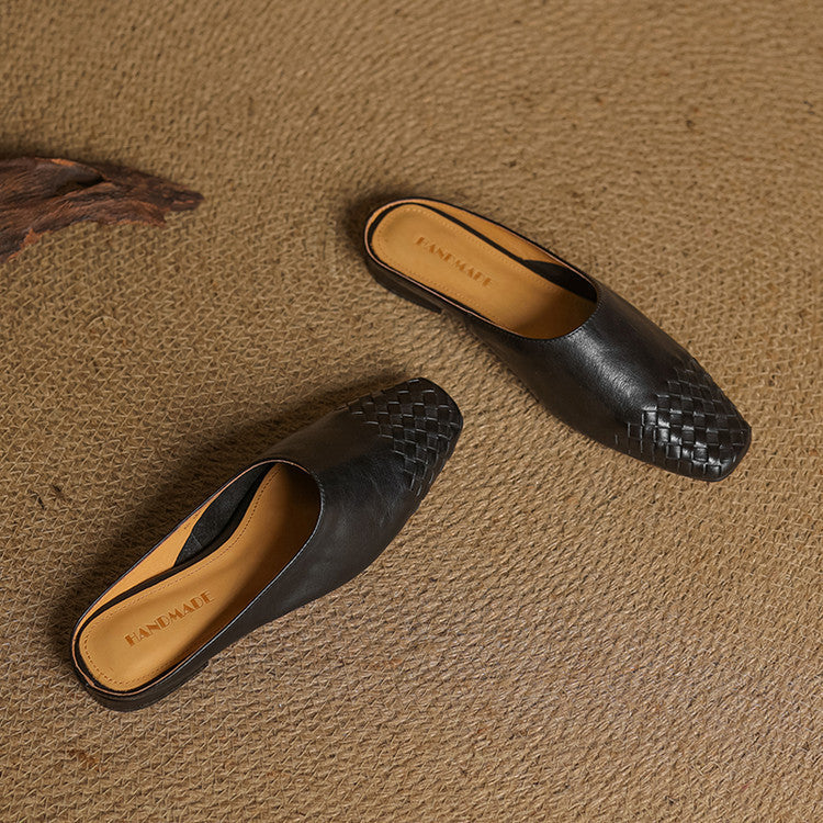Dalvi Genuine Leather Slip-On Mules