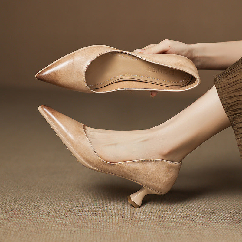 Manon - Genuine Leather High Heels