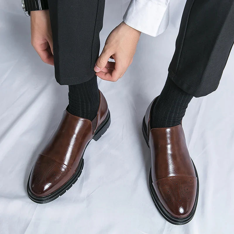 Duke British Pointed Leather Shoes