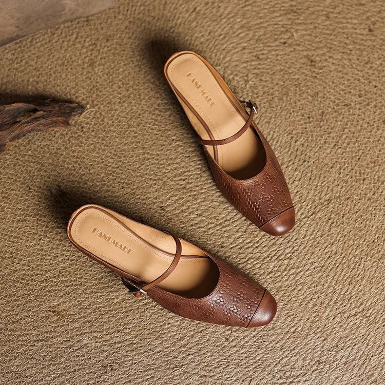 Authentic Leather Mules by Berla
