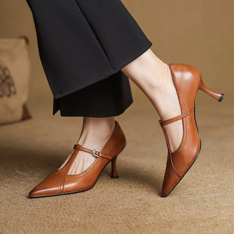 Lorena Genuine Leather High Heels
