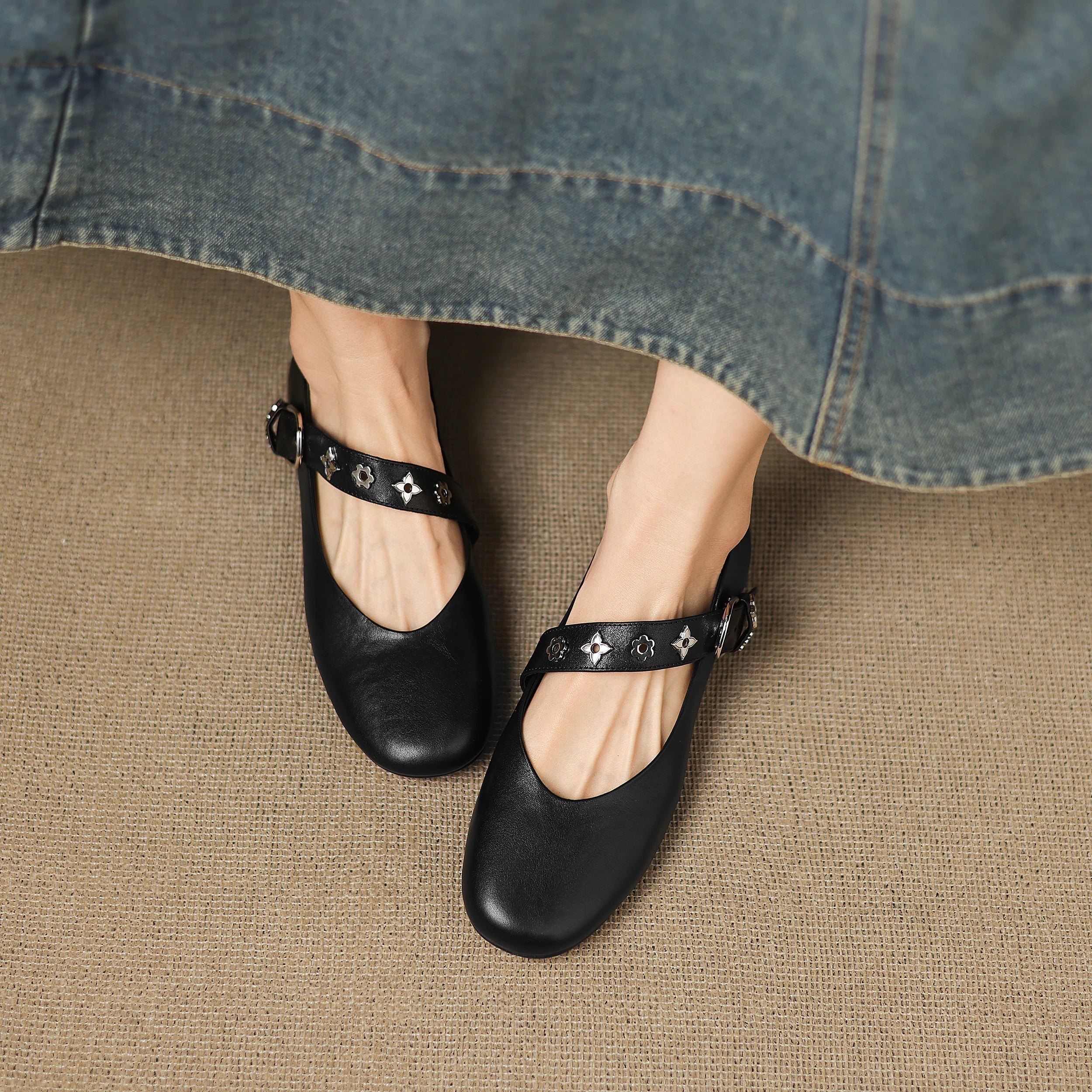 Noelia Genuine Leather Flats