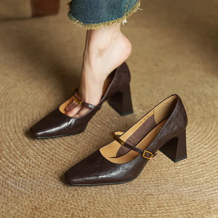 Lyra - Genuine Leather High Heels