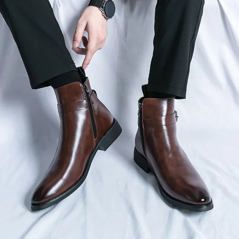 Miles Leather Ankle Boots