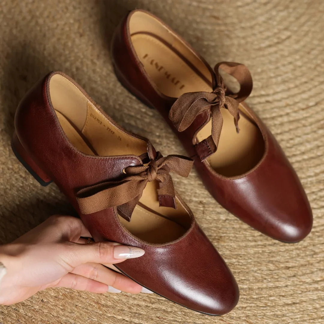 Bellaria Genuine Leather Flat Shoes