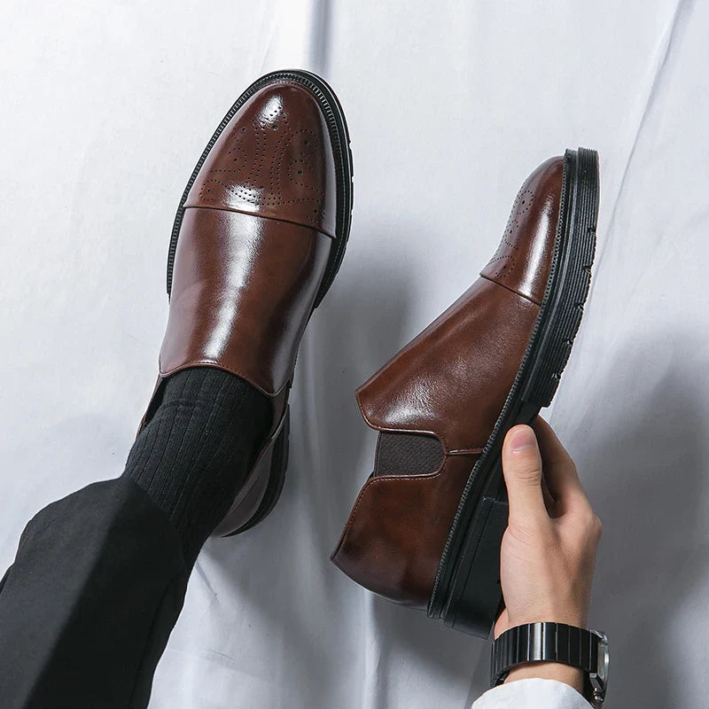 Duke British Pointed Leather Shoes