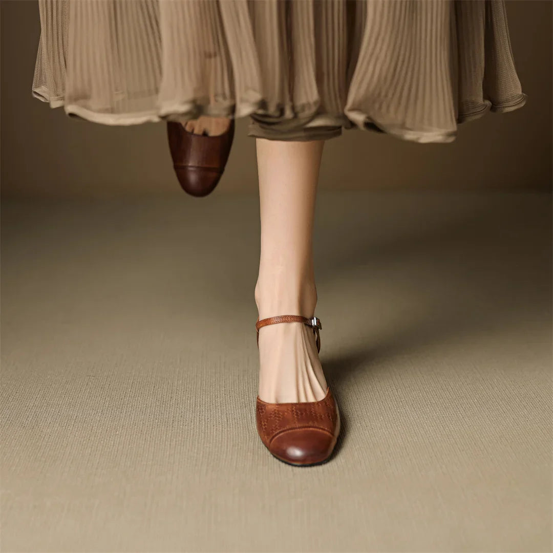 Valery Authentic Leather Heels