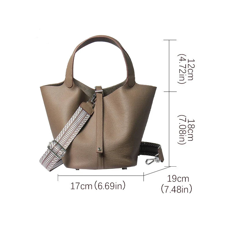 Elora Genuine Leather Tote Bag