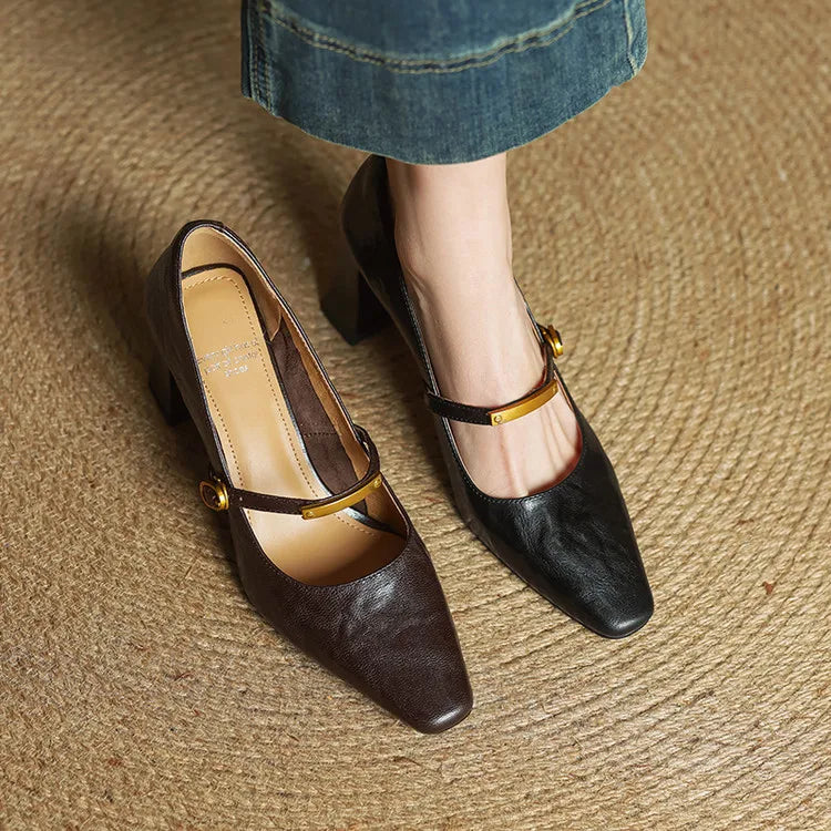 Lyra - Genuine Leather High Heels