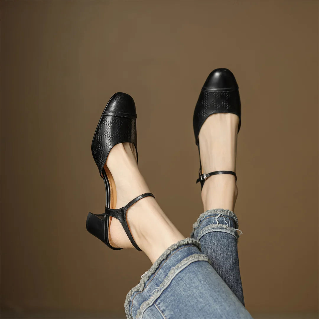 Valery Authentic Leather Heels