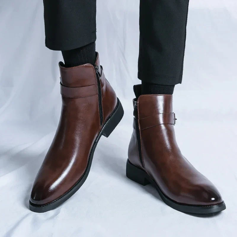 Miles Leather Ankle Boots