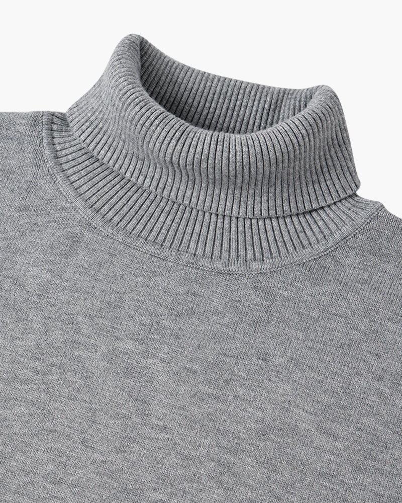JANGSAN Merino Wool Turtle Neck Sweater