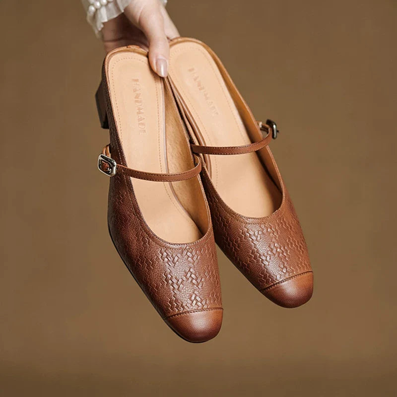 Authentic Leather Mules by Berla
