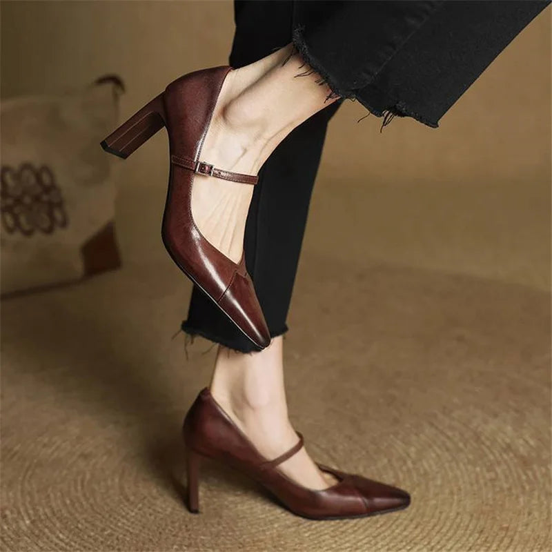 Emily Authentic Leather High Heels