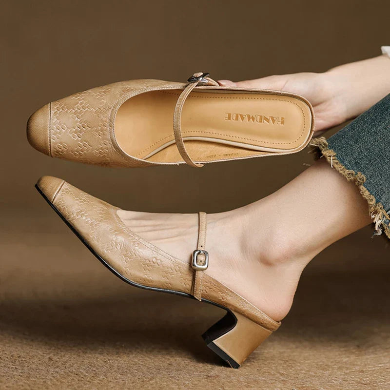 Authentic Leather Mules by Berla