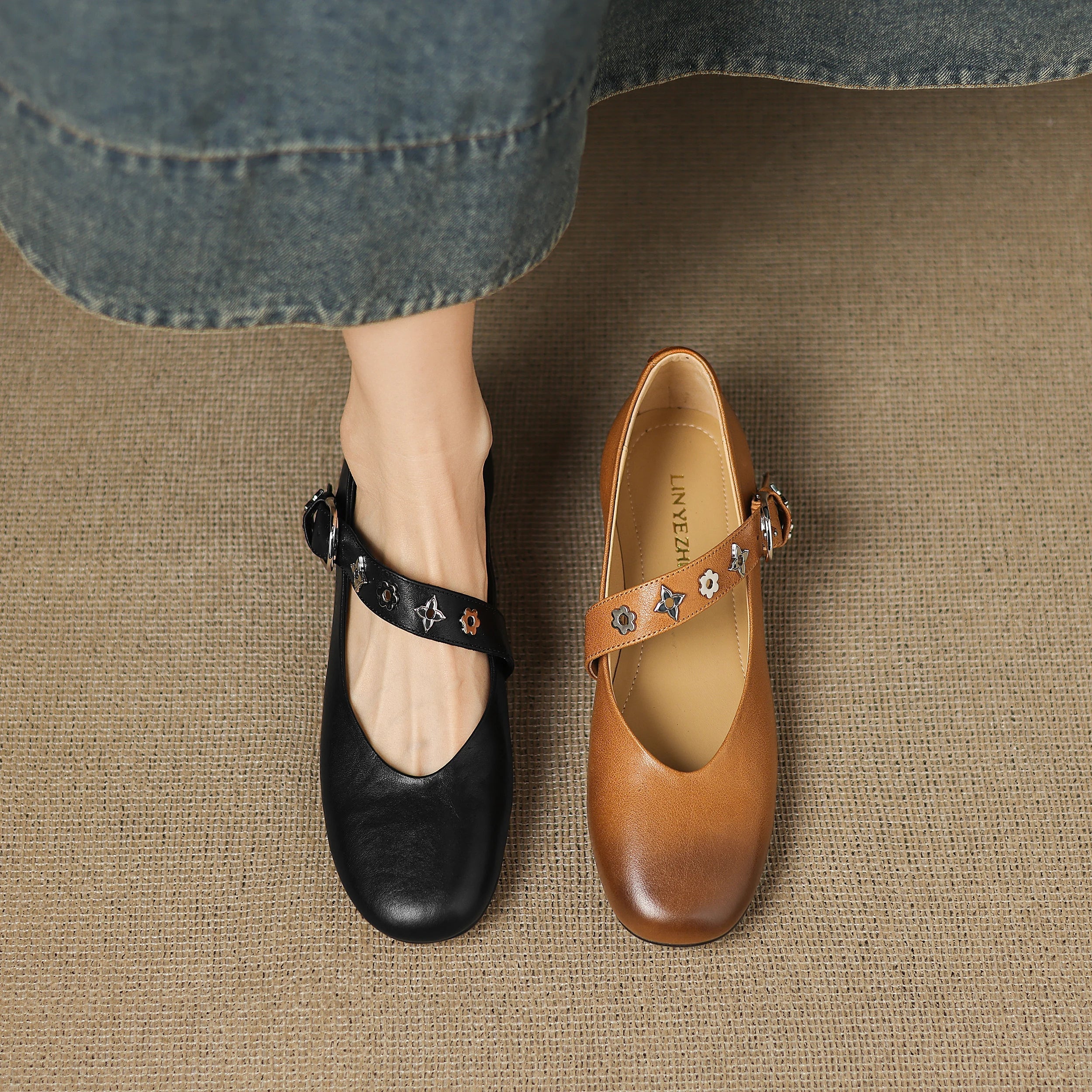 Noelia Genuine Leather Flats