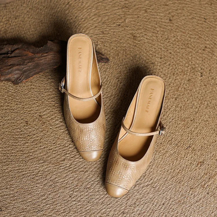 Authentic Leather Mules by Berla