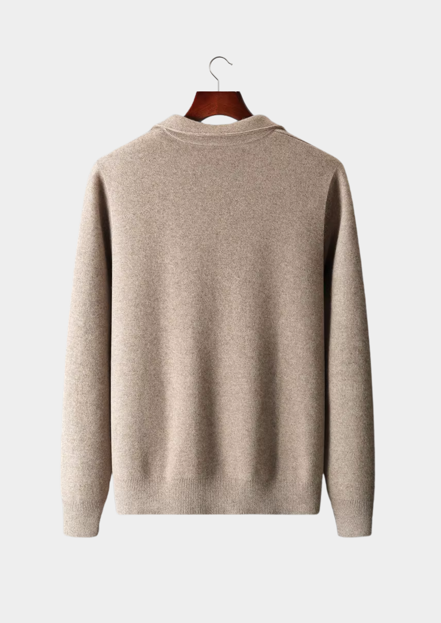 Ultra-Fine Merino Wool Zip Polo Cardigan
