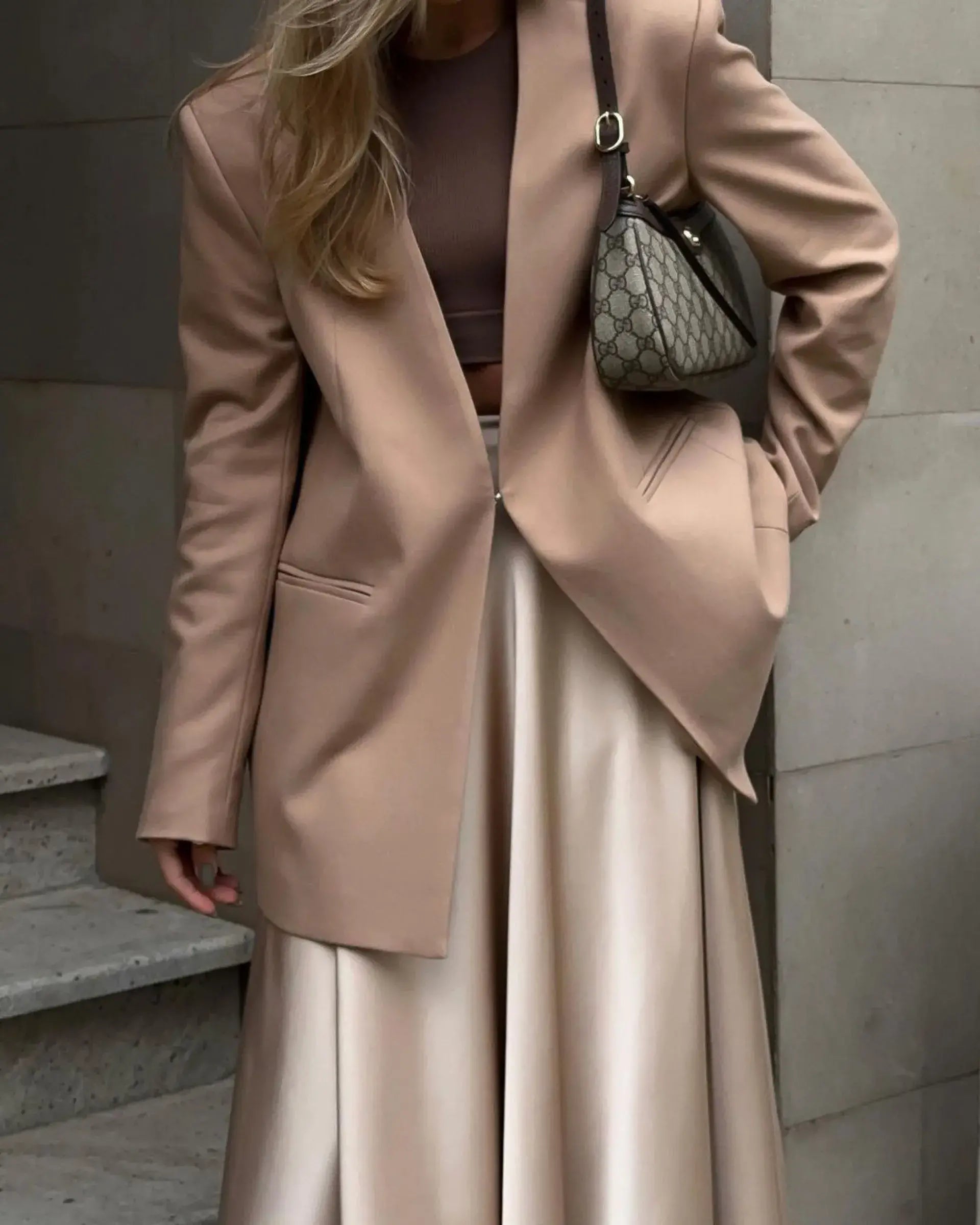 High waist Long Satin Dress