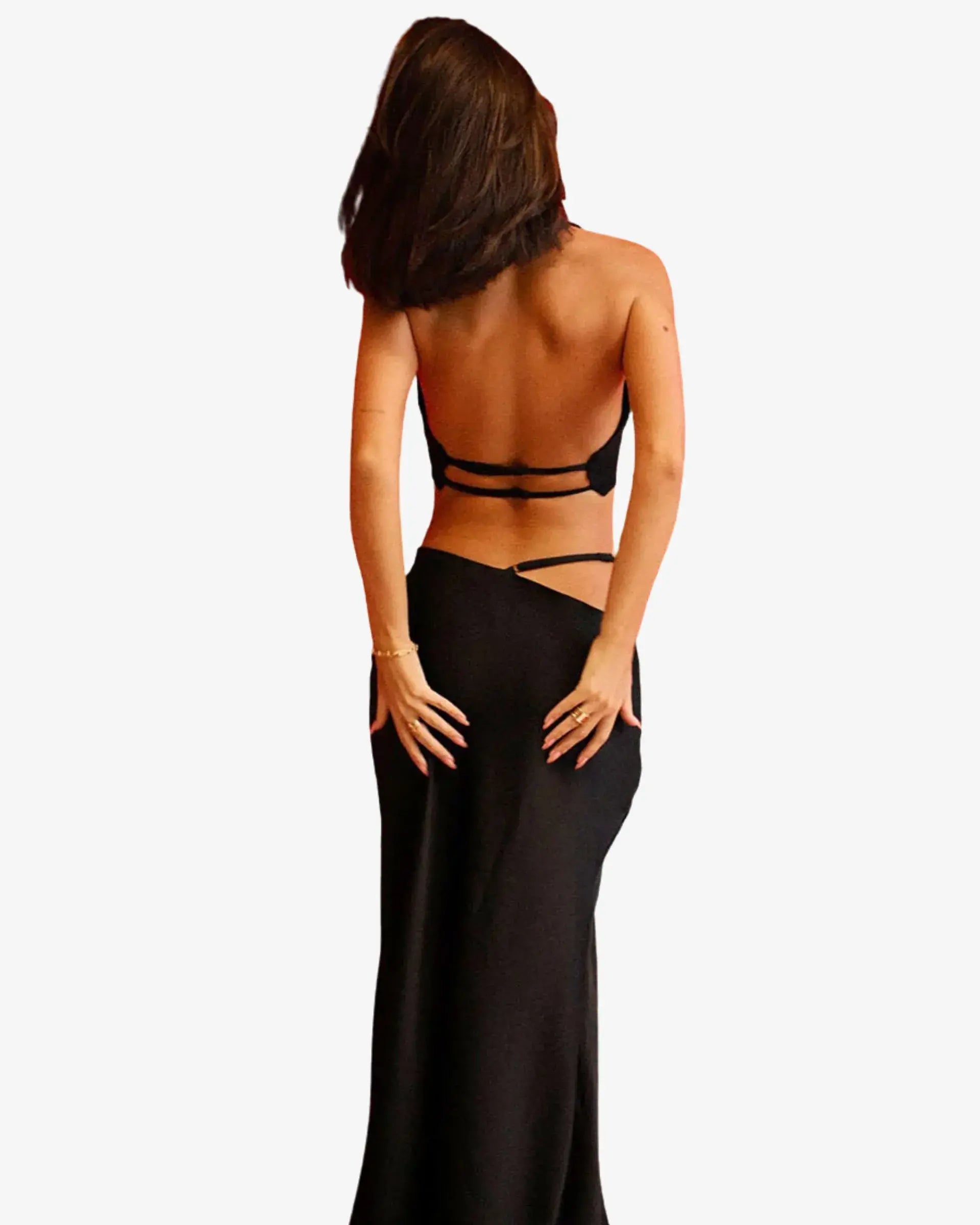 Short V-Neck Backless Vest