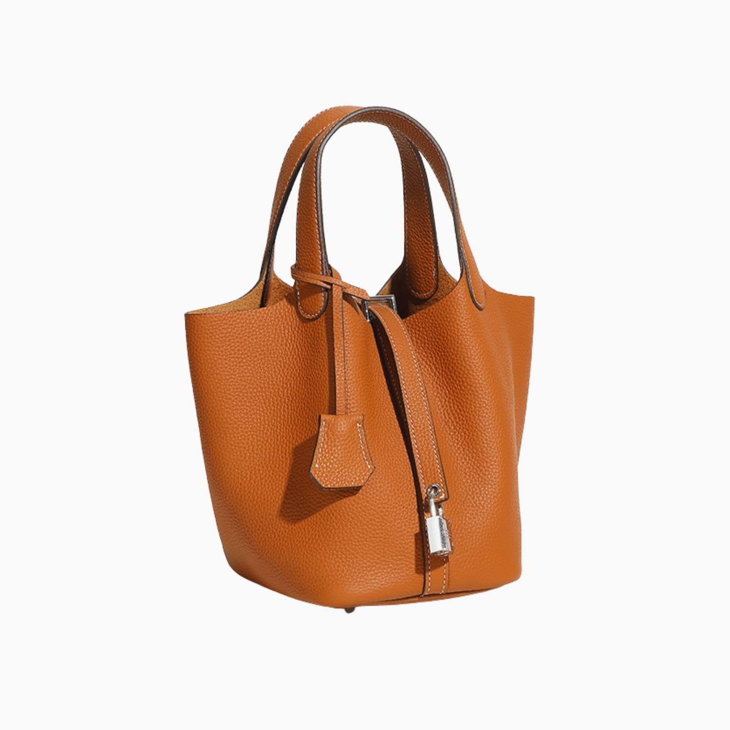 Bellara Genuine Leather Silver Buckle Tote Bag