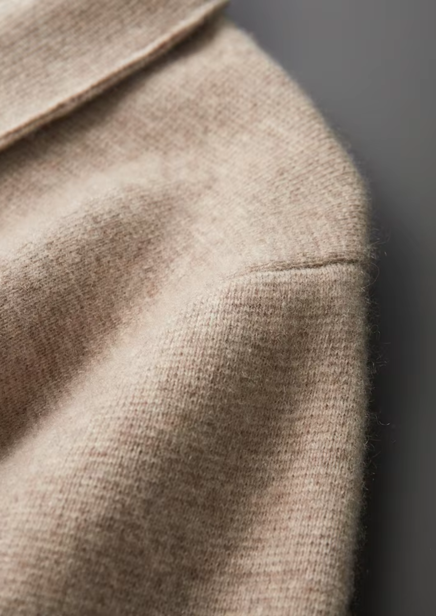 Ultra-Fine Merino Wool Zip Polo Cardigan