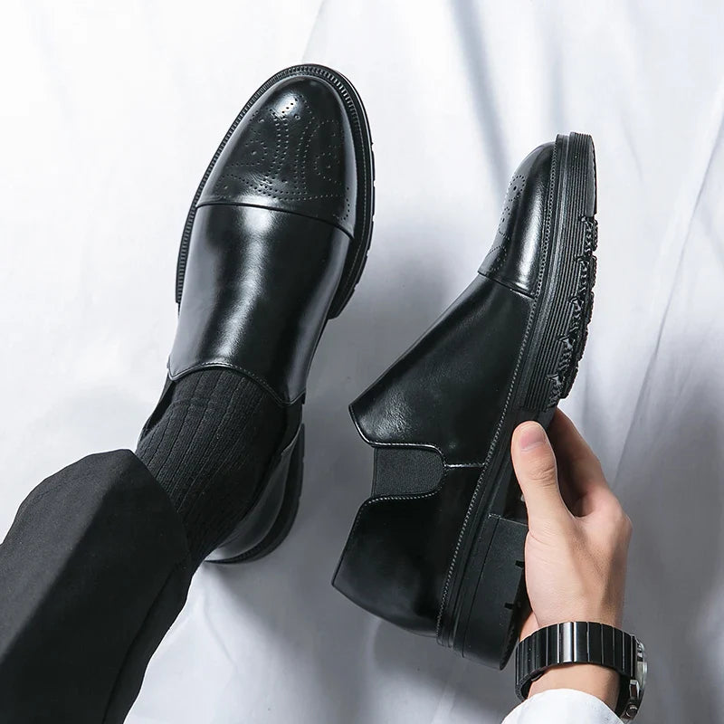 Duke British Pointed Leather Shoes