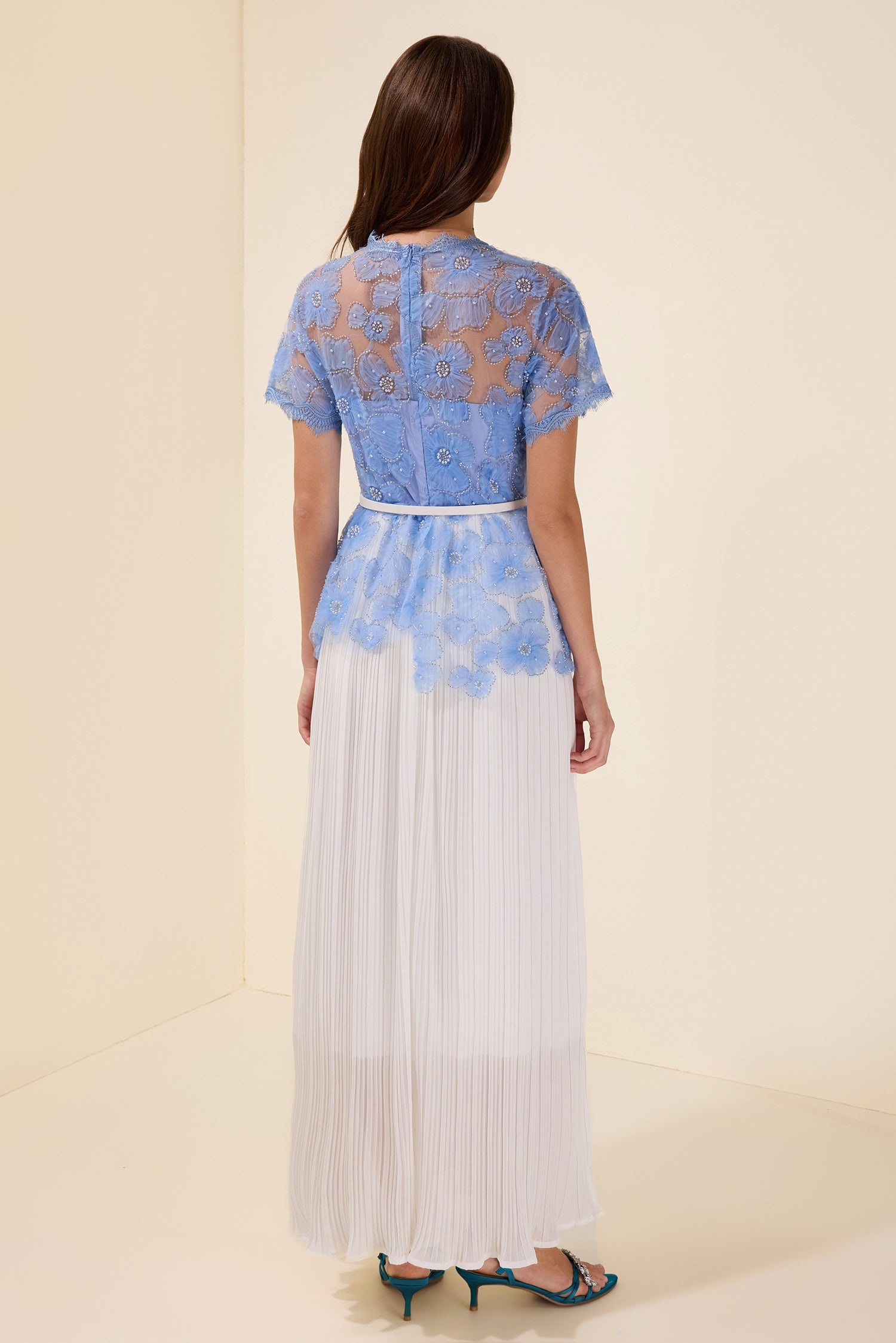 Sabine - Pleated Midi Dress With Belt