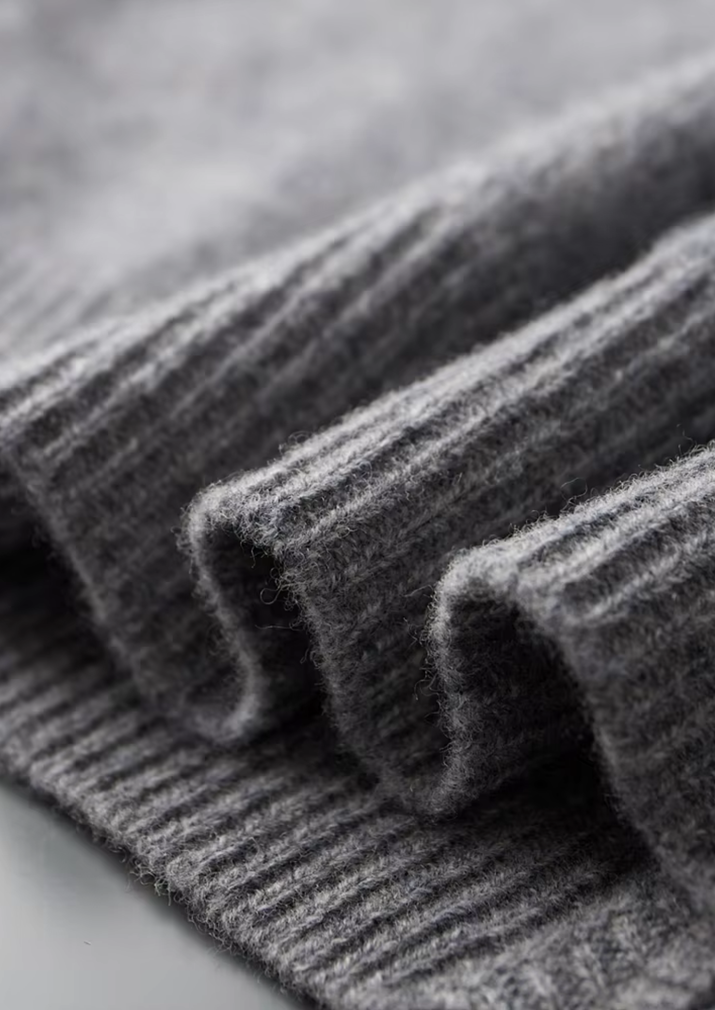 Two-Tone Merino Wool Zip Cardigan