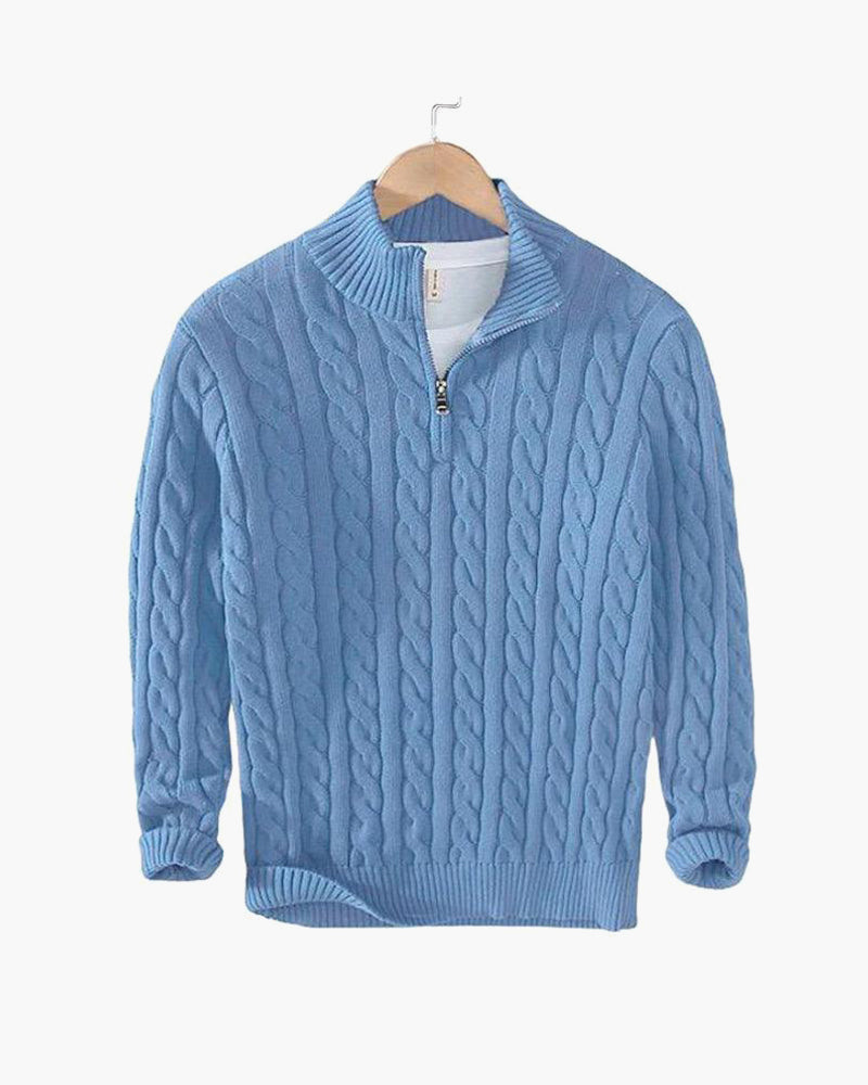 Alden Zip-Up Knit Sweater