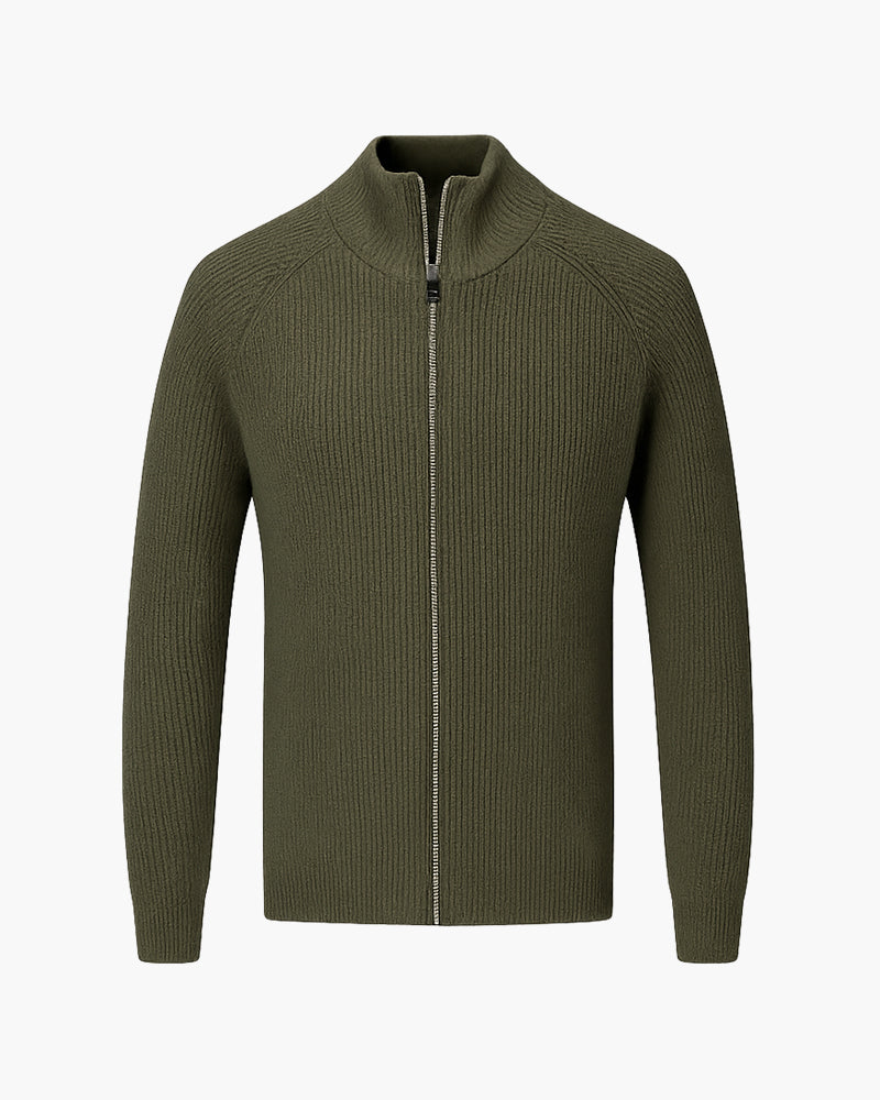 AMALFI Wool Gilet with Full-Zip Closure