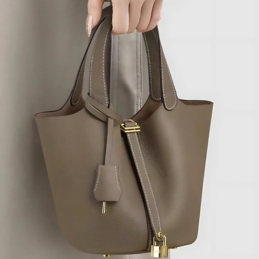 ROSELLE - VEGAN LEATHER BUCKET TOTE