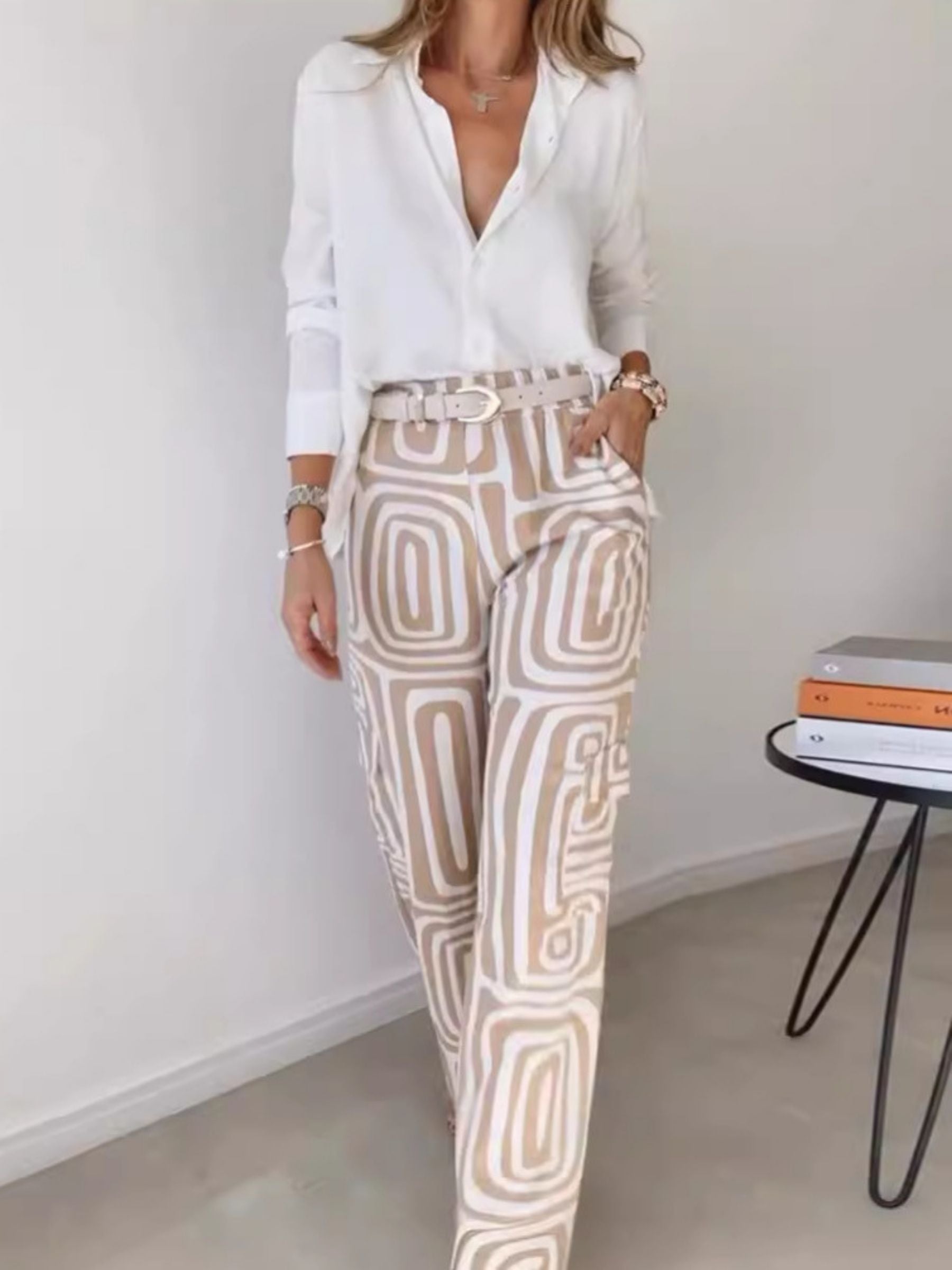Maison Stylish Trouser and Shirt Set