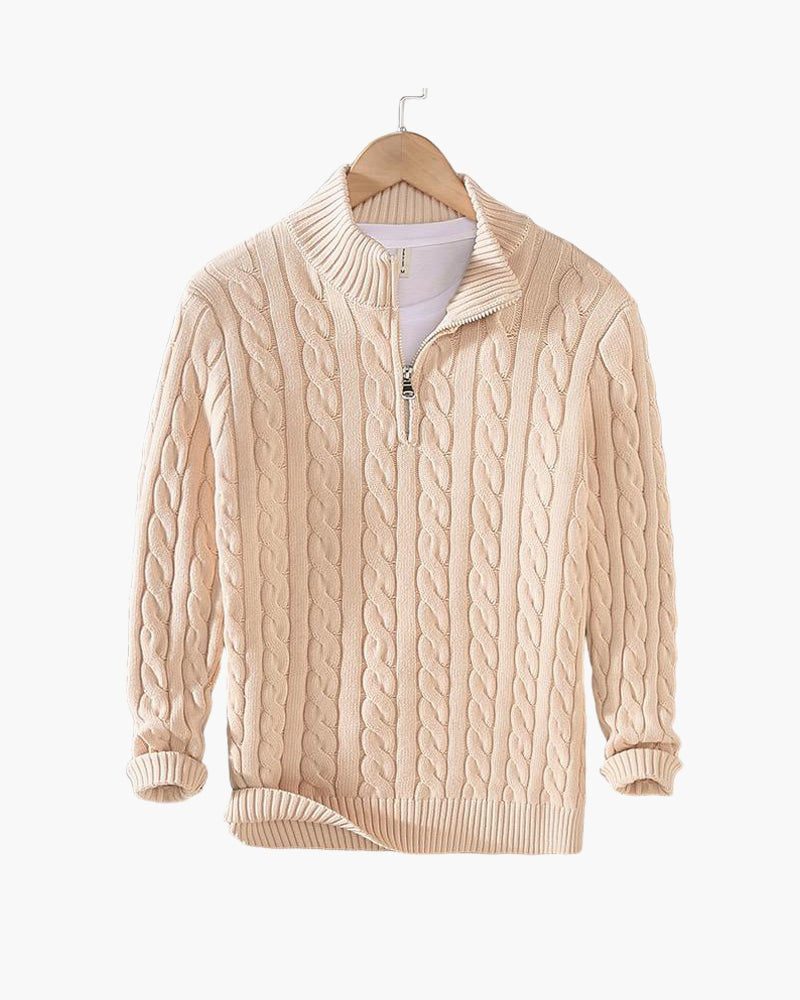 Alden Zip-Up Knit Sweater