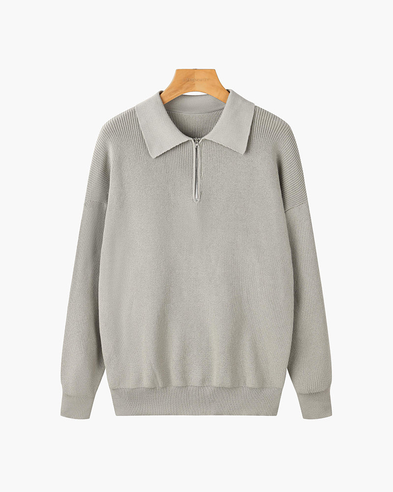 RASON Zip-Up Sweater