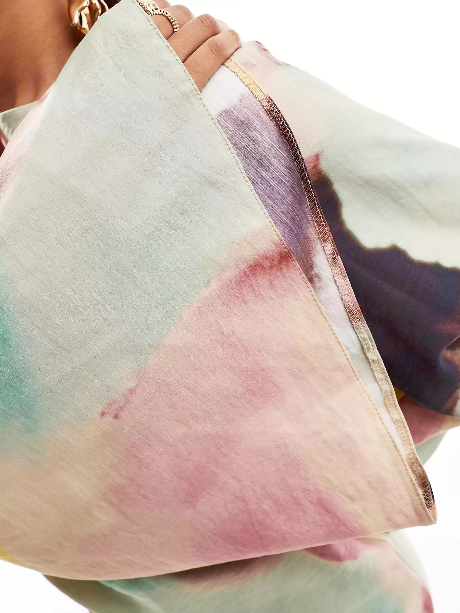 Dorothy Abstract Print Ultra-Long Dress